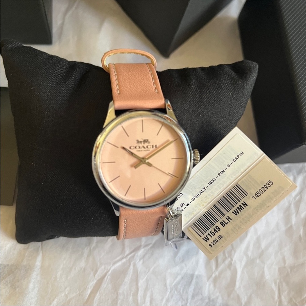 Coach Women's Watch Quartz Analog Leather Pink W1549 NWT - Picture 3 of 9